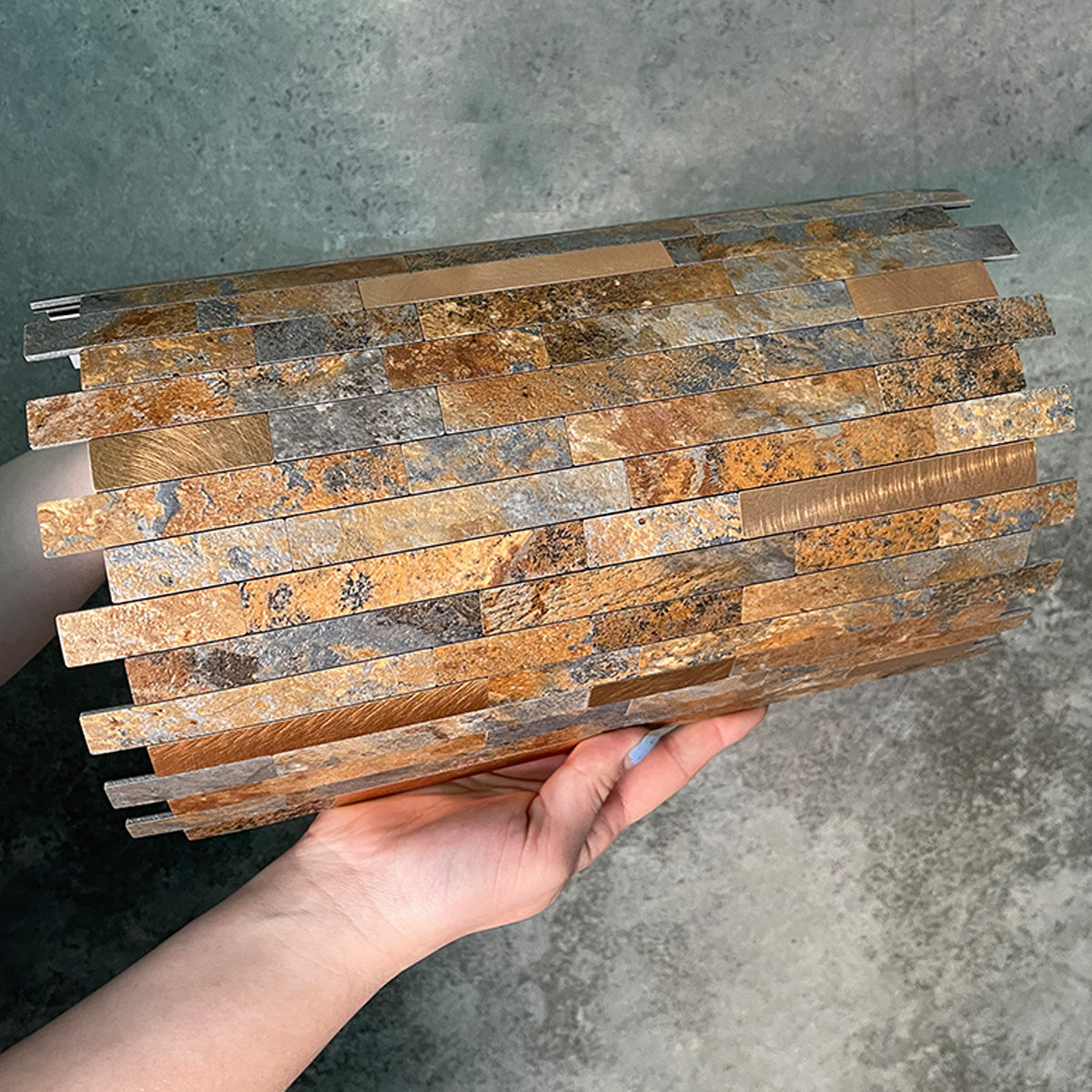 Copper Rust Slate Bathroom